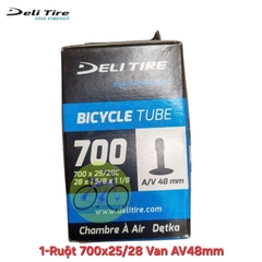 Ruột Xe Đạp Deli Tire 700c Van Nhỏ/Van Lớn - Kích Thước 26, 27.5 Inch