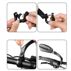 Gương Chiếu Hậu Xe Đạp Ống Kính Chống Sốc HD Có Thể Điều Chỉnh Xoay 360-Trái/Phải