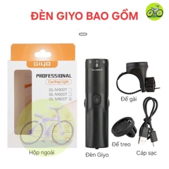[HCM] Đèn Pha Xe Đạp Siêu Sáng Giyo Độ Sáng 400-800 Lumens, Vỏ Hợp Kim Nhôm Cao Cấp