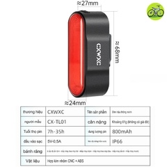 [Giyo HCM] Đèn hậu xe đạp GL09, GL09s, CX-TL01 thời gian sáng lên tới 100 giờ, chống nước ip66