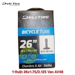 Ruột Xe Đạp Deli Tire 700c Van Nhỏ/Van Lớn - Kích Thước 26, 27.5 Inch