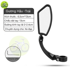 Gương Chiếu Hậu Xe Đạp Ống Kính Chống Sốc HD Có Thể Điều Chỉnh Xoay 360-Trái/Phải