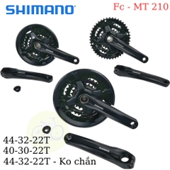 [HCM] Đùi đĩa Shimano trục rỗng 3 tầng FC-MT210 / Bộ giò đĩa xe đạp 40T Và 44T kèm BB vặn MT500