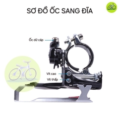 [HCM] Sang Đĩa Xe Đạp / Gạt Đĩa Shimano Tourney FD-TY500 Cổ 31.8mm Chính Hãng