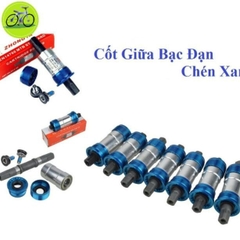 Trục giữa bạc đạn xe đạp cốt vuông 110.5-122.5mm