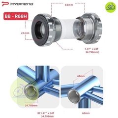 [HCM] BB Vặn ép Trục giữa bạc đạn Ceramic Promend / Xe đạp thể thao R68H R86H M68H M92H