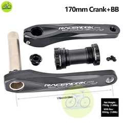 [HCM] Đùi đĩa trục rỗng 1 tầng Racework CNC mặt đĩa 34T 36T 38T / Bộ giò đĩa rỗng đơn Sram nhôm