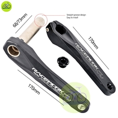 [HCM] Đùi đĩa trục rỗng 1 tầng Racework CNC mặt đĩa 34T 36T 38T / Bộ giò đĩa rỗng đơn Sram nhôm