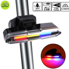 Đèn đuôi xe đạp 3 màu siêu sáng cáp sạc USB