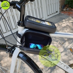 Túi treo sườn xe đạp 3 ngăn cứng Wild man chống nước