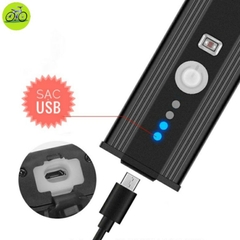 Đèn LED Xe Đạp Sạc USB Kết Hợp Còi - Siêu Sáng, Chống Nước, Độ Bền Cao