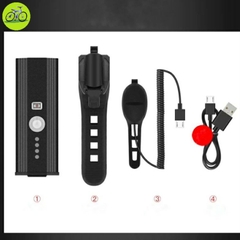 Đèn LED Xe Đạp Sạc USB Kết Hợp Còi - Siêu Sáng, Chống Nước, Độ Bền Cao