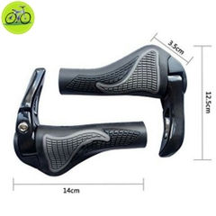 Tay nắm xe đạp sừng trâu cao su chống mỏi, tay nghĩ nhôm siêu nhẹ