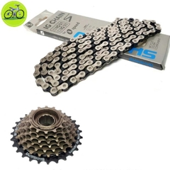 Combo líp xe đạp 7 tầng shimano và sên xe đạp shimano
