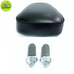 Bộ gác chân và nệm yên sau xe đạp Gắn Xe Đạp