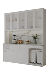 Tủ Bếp phủ acrylic Kõri trắng trang nhã 2501