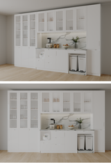 Tủ Bếp phủ acrylic Kõri trắng trang nhã 2501