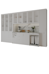 Tủ bếp kho phủ acrylic Kõri trắng trang nhã 2501