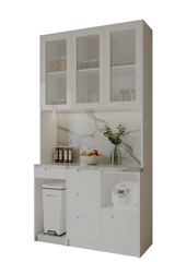 Tủ Bếp phủ acrylic Kõri trắng trang nhã 2501