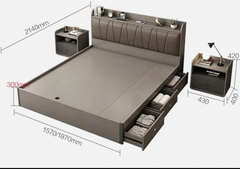 GN2502 Giường ngủ Mây Hira