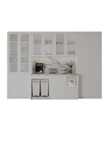 Tủ bếp kho phủ acrylic pano kính Kõri, trắng trang nhã 2501