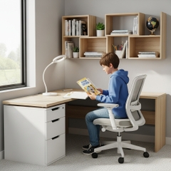 BH2001 bàn học kết hợp kệ sách