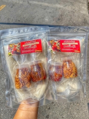 Bánh tráng chấm muối sệt - hành phi