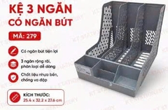 Kệ ráp Xukiva 3 ngăn 279 có khay cắm bút