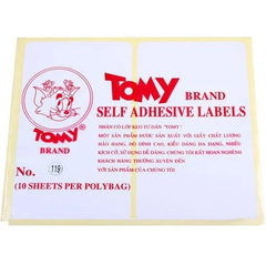 Nhãn Decal Tomy từ số 99 -> 124 (10 tờ/xấp)