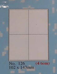 Decal nhãn Tomy A4 từ số 125 -> 148 (100 tờ/hộp)