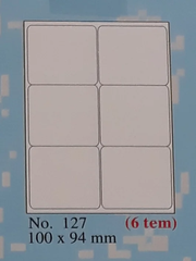 Decal nhãn Tomy A4 từ số 125 -> 148 (100 tờ/hộp)