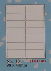 Decal nhãn Tomy A4 từ số 125 -> 148 (100 tờ/hộp)