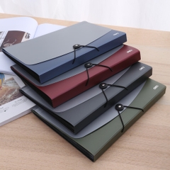 Cặp nhựa 7 ngăn Deli A4, nút thun