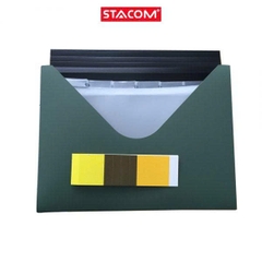 Cặp nhựa 6 ngăn Stacom A4, nút thun D202