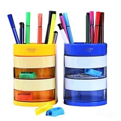 Hộp cắm bút tròn, nhiều ngăn Deli 904