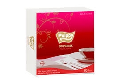 Khăn ăn Pulppy Đỏ Supreme 80 tờ, 2 lớp