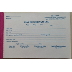 Phiếu đề nghị tạm ứng, 13x19 giấy tái sinh