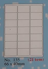 Decal nhãn Tomy A4 từ số 125 -> 148 (100 tờ/hộp)