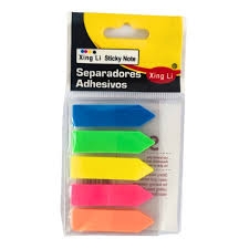 Miếng phân trang nhựa 5 màu Xing Li