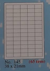 Decal nhãn Tomy A4 từ số 125 -> 148 (100 tờ/hộp)