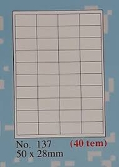 Decal nhãn Tomy A4 từ số 125 -> 148 (100 tờ/hộp)