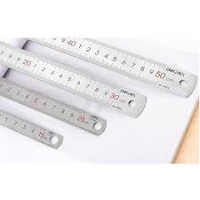 Thước inox Deli E8462 - 20 cm (Rộng 19mm)