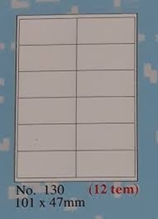 Decal nhãn Tomy A4 từ số 125 -> 148 (100 tờ/hộp)