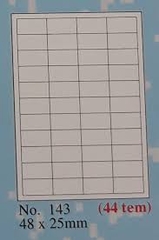 Decal nhãn Tomy A4 từ số 125 -> 148 (100 tờ/hộp)