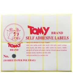Nhãn Decal Tomy từ số 99 -> 124 (10 tờ/xấp)