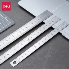 Thước inox Deli E8462 - 20 cm (Rộng 19mm)