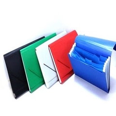 Cặp nhựa 12 ngăn đục King Star A4, thun