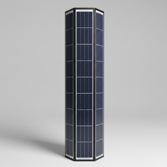 Cột Đèn NLMT Tấm Pin Dọc ZALAA - Vertical Solar Pole Hiện Đại