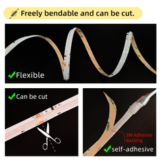 Đèn LED Dây COB Đổi Màu RGB CCT 8W COBSL-5 IP20 Thông Minh - ZALAA OEM/ODM Smart COB LED Strip Light