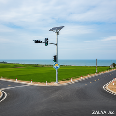 Bộ Đèn Tín Hiệu Giao Thông NLMT ZALAA Cho Giao Lộ Thông Minh